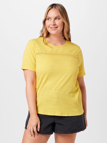 ONLY Carmakoma Shirt 'YRSA' in Yellow: front