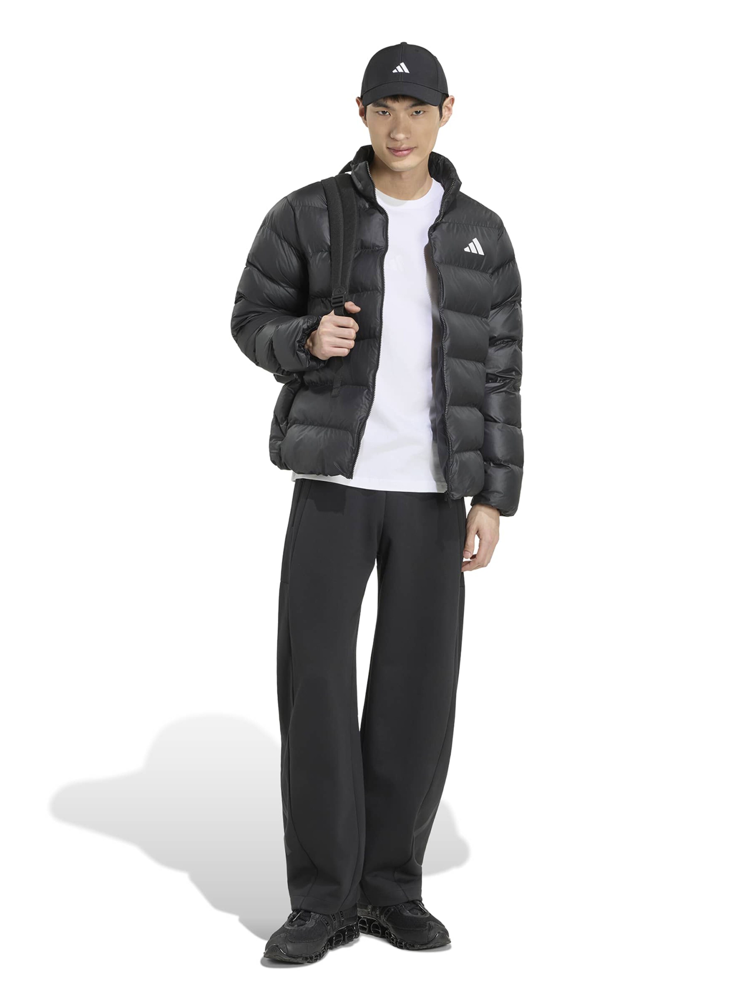 ADIDAS SPORTSWEAR Athletic Jacket 'Ess' in Black