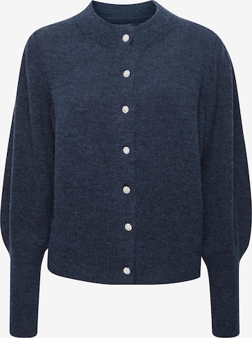 PULZ Jeans Knit Cardigan in Blue: front