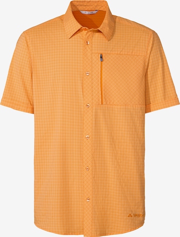 VAUDE Athletic Button Up Shirt 'Seiland IV' in Orange: front