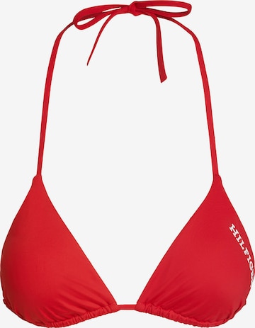 TOMMY HILFIGER Triangle Bikini Top in Red: front