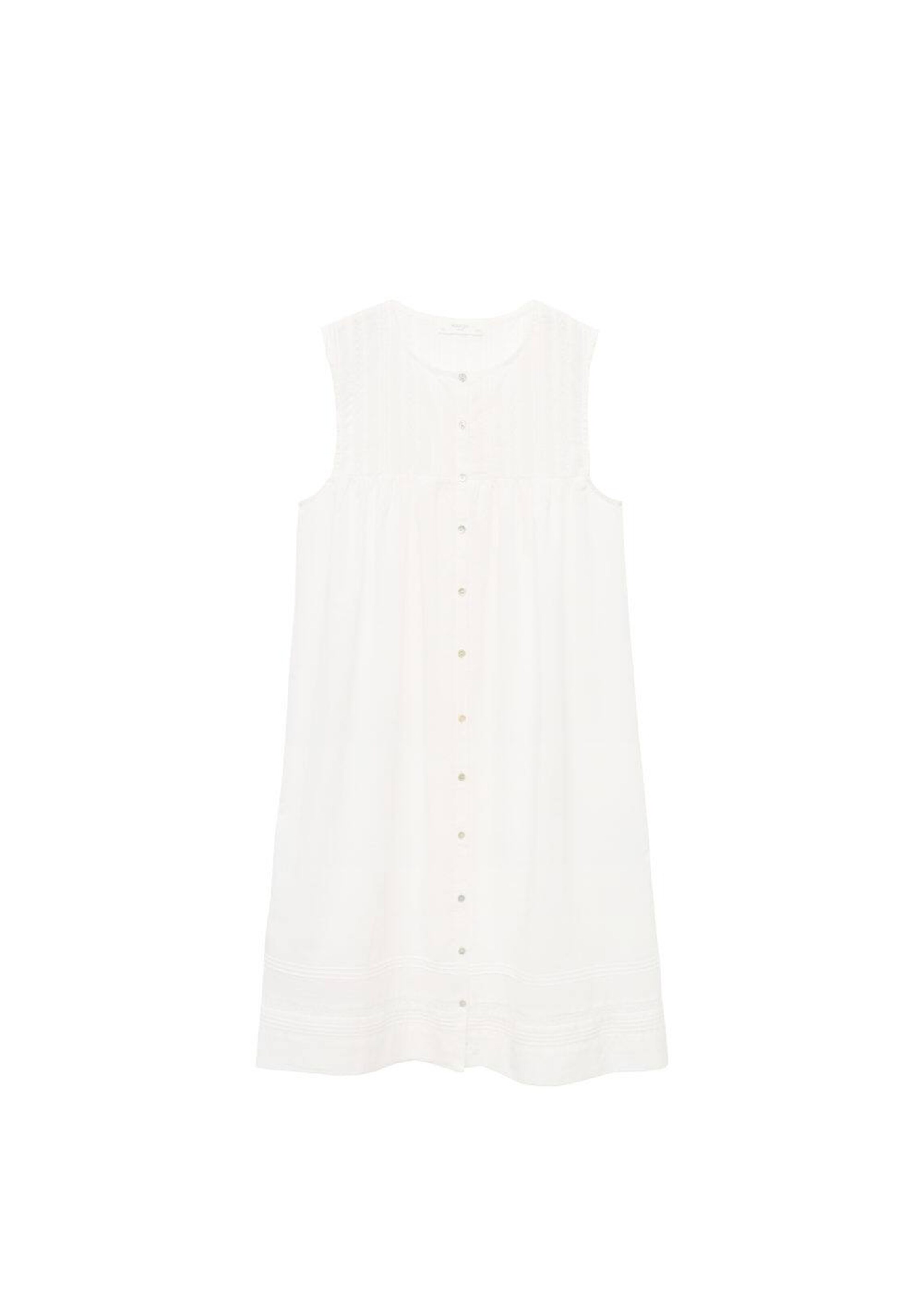 MANGO Nachthemd 'Asterc' in Weiß: Vorderseite