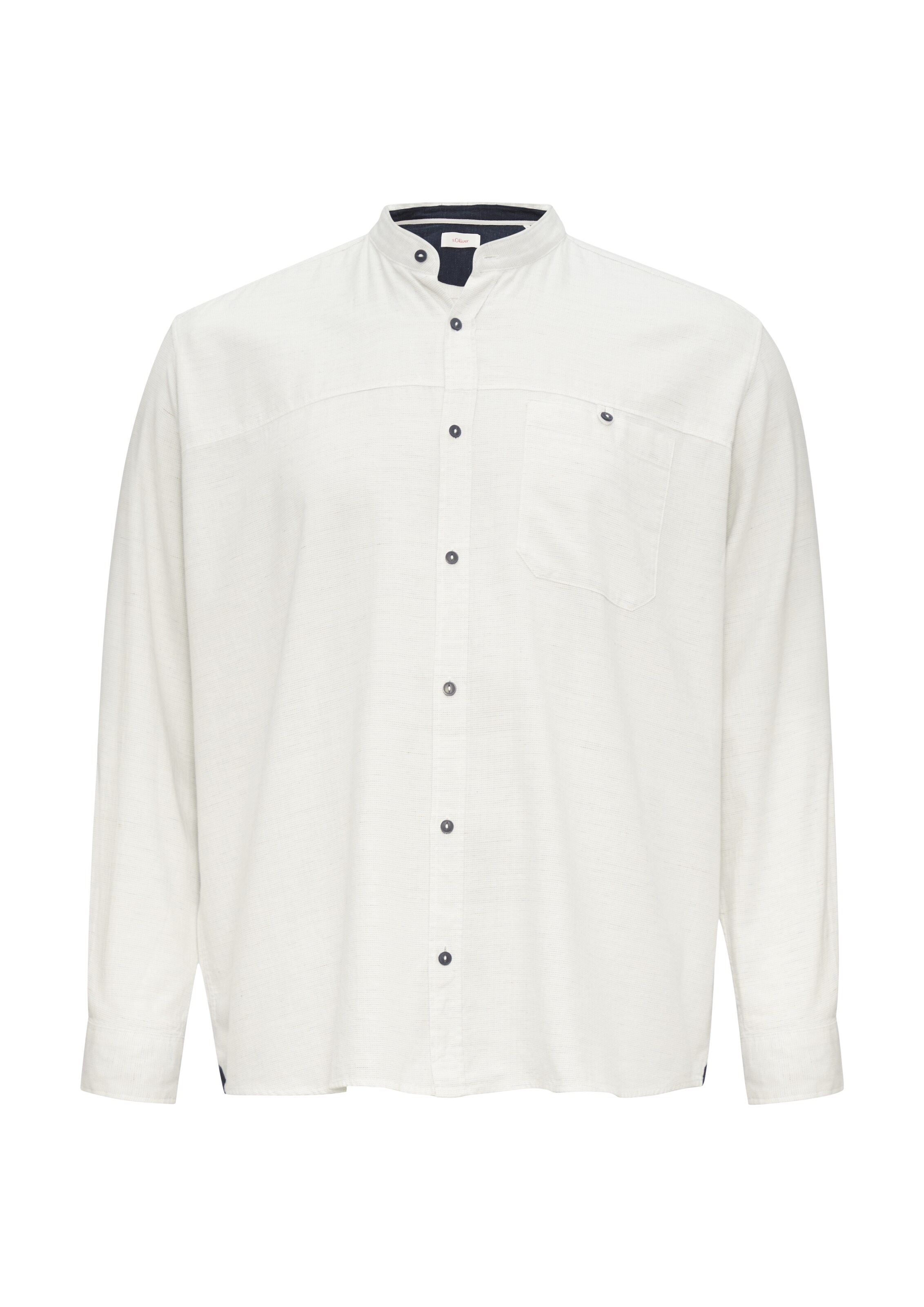 s.Oliver Men Big Sizes Hemd in Weiß: Vorderseite