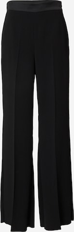 Marella - Pierna ancha Pantalón de pinzas 'PLATA' en negro: frente