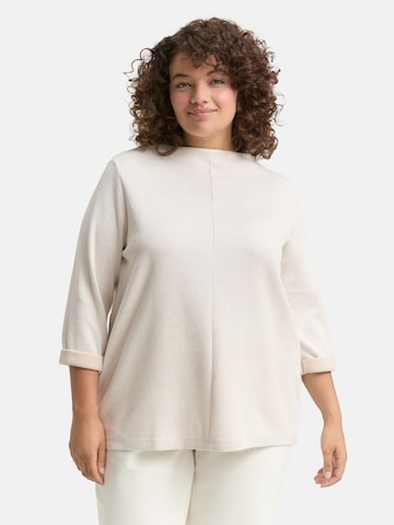 Tom Tailor Women + Sweatshirt in Beige: Vorderseite