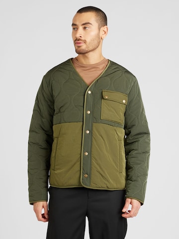 TOPMAN Демисезонная куртка в Зеленый: спереди