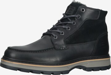 BULLBOXER Lace-Up Boots in Black: front