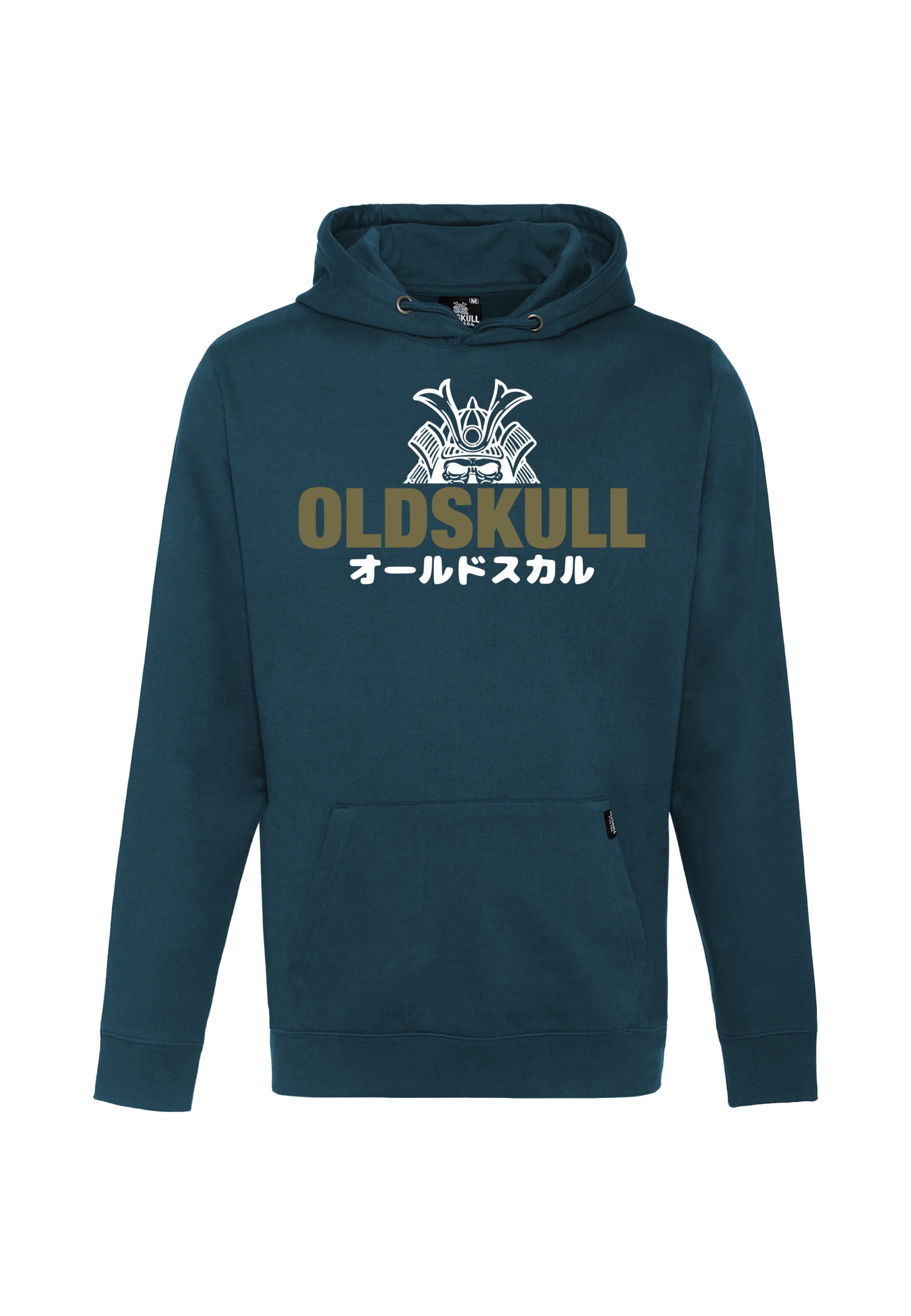 Oldskull Kapuzensweater in Grün: Vorderseite
