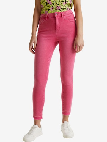 ESPRIT Skinny Jeans in Roze: voorkant