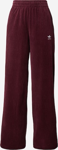 ADIDAS ORIGINALSWide Leg/ Široke nogavice Hlače 'ESS' - crvena boja: prednji dio