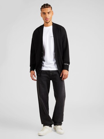 Calvin Klein Jeans Knit Cardigan in Black