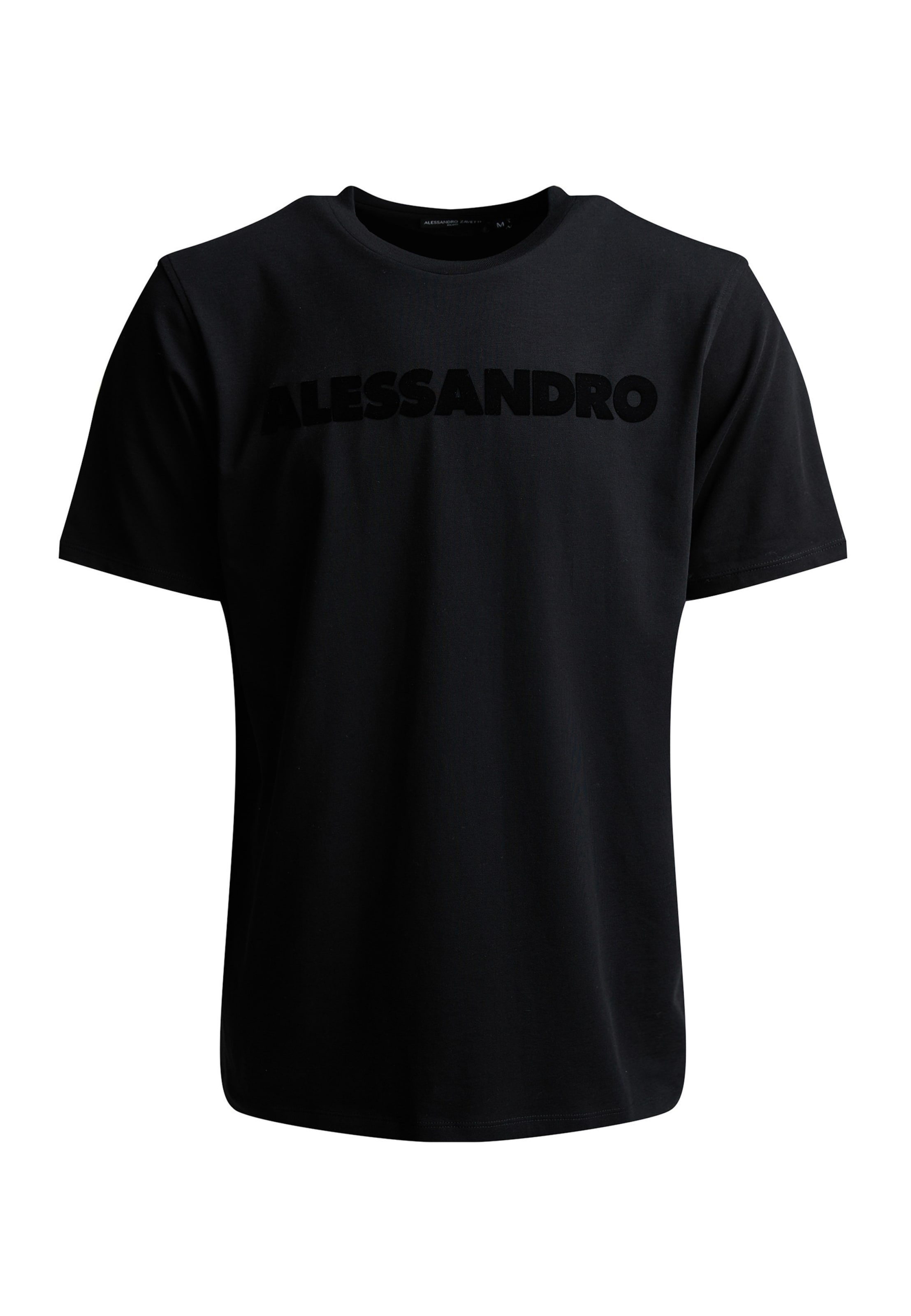 Alessandro Zavetti - Camisa 'Marconi' em preto: frente