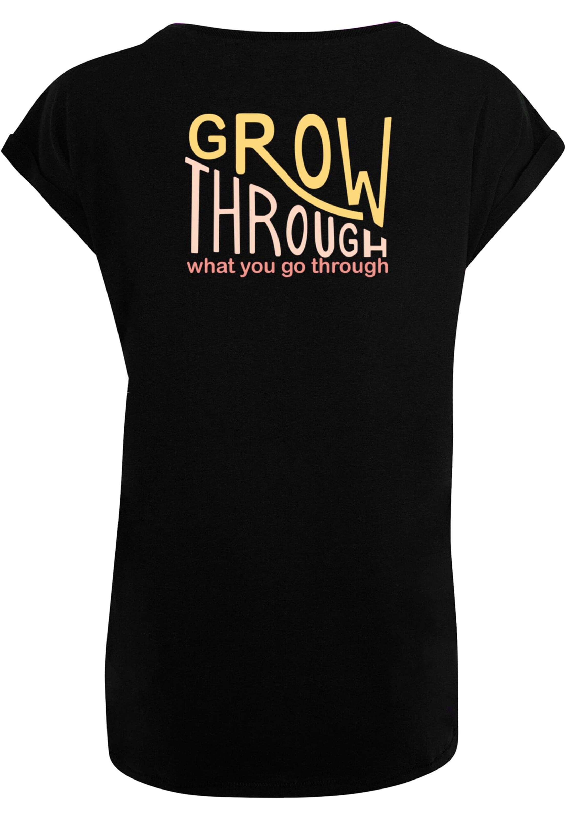 Merchcode T-Shirt  'Spring - Grow Through' in Schwarz