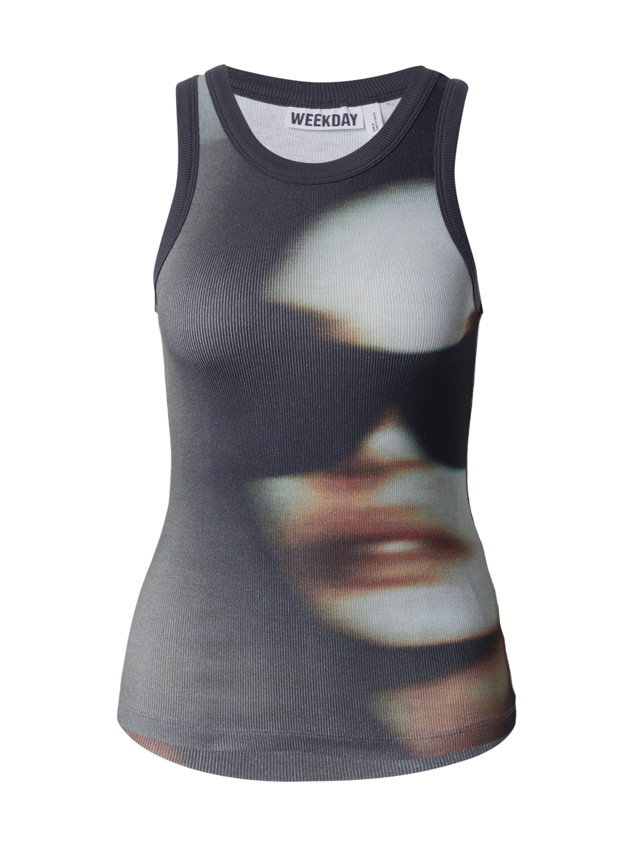 WEEKDAY Top – šedá: přední strana