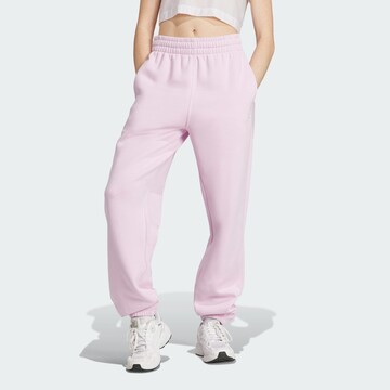 ADIDAS ORIGINALS Tapered Pants 'Essentials Fleece' in Pink: front