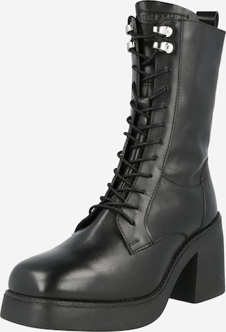 River Island - Bota com atacadores 'VICTORIANA' em preto: frente