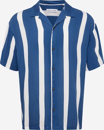 Coupe regular Chemise 'JEFF' JACK & JONES en bleu : devant