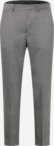 BURTON MENSWEAR LONDON Regular Trousers with creases in Grey: front