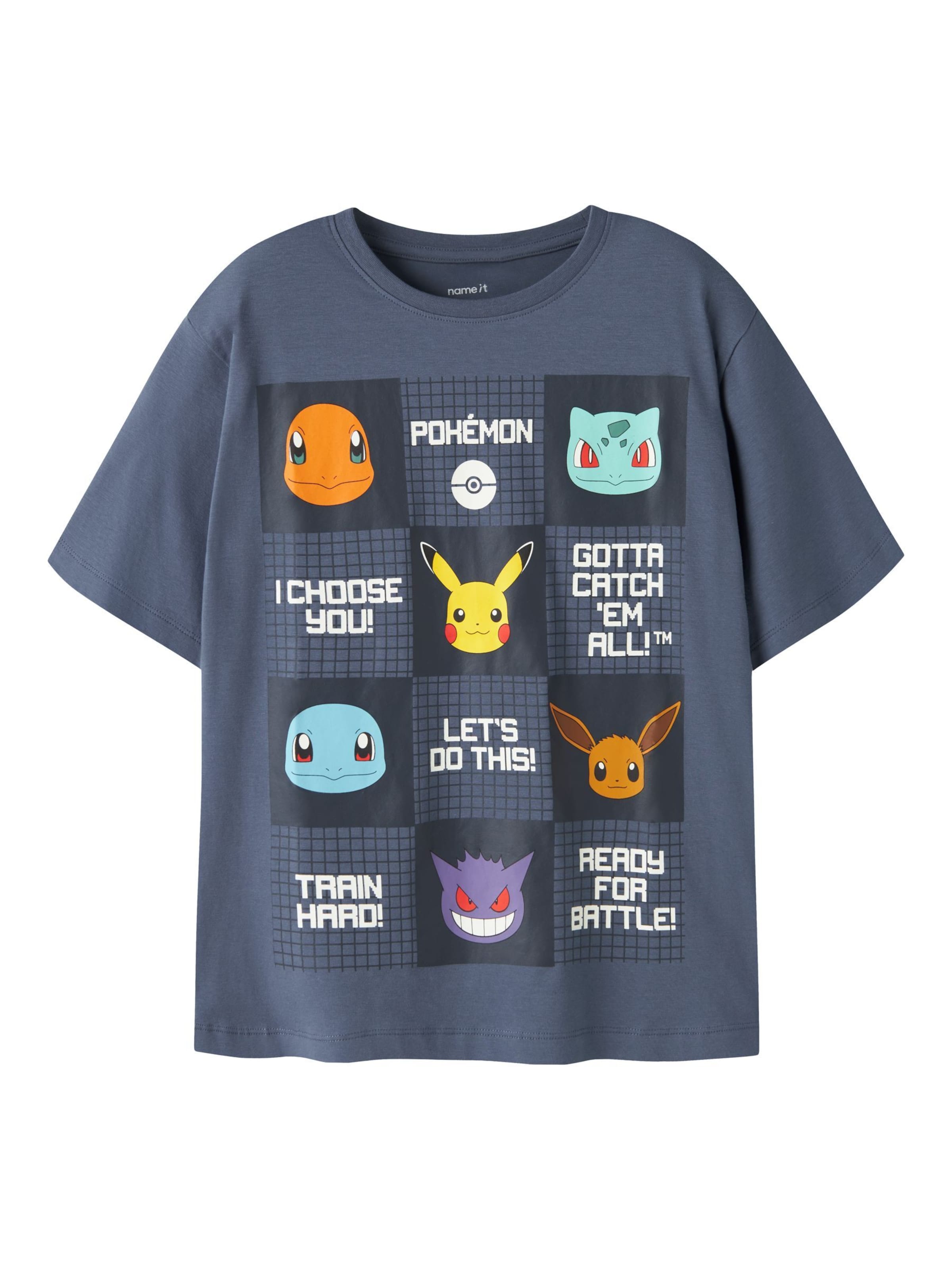 T-Shirt 'Pokémon' NAME IT en bleu : devant