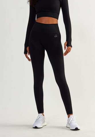 BeShaped Skinny Sportbroek 'Femme Force' in Zwart: voorkant