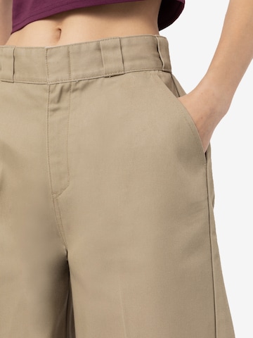 DICKIES Wide leg Pleated Pants 'GROVE' in Beige