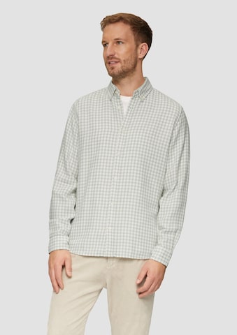 s.Oliver Regular fit Button Up Shirt in White: front