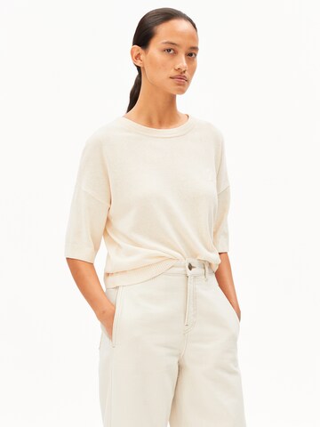 ARMEDANGELS Trui 'Rabeaa Crochet Lino' in Beige