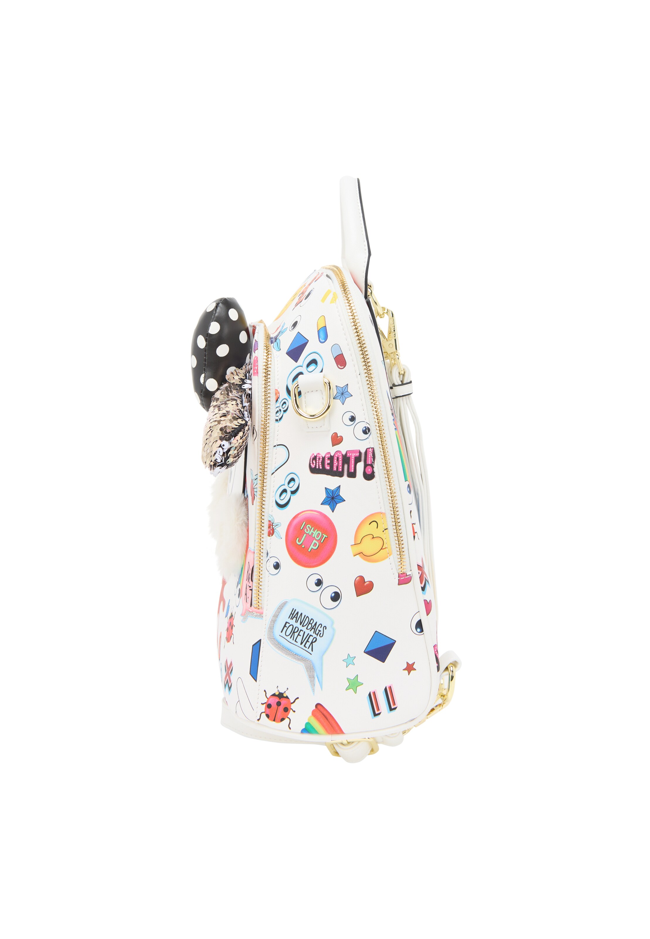 MYMO Batoh 'Pop Eyetheme' – bílá