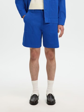 SELECTED - Loosefit Pantalón en azul: frente