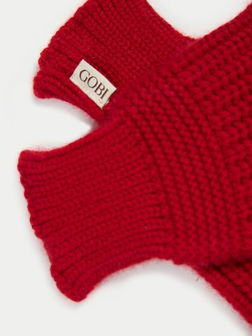GOBI Cashmere Torgvantar 'Rib-Knit Cashmere Gloves' i röd
