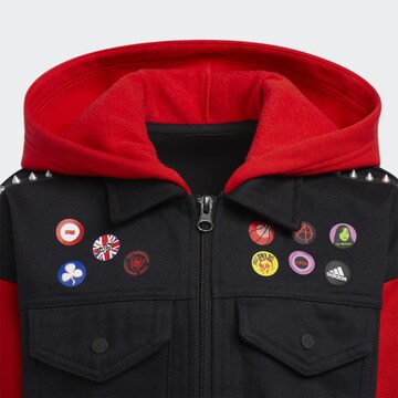 ADIDAS PERFORMANCE Athletic Zip-Up Hoodie 'Donovan Mitchell X Marvel'S Spider Punk' in Black