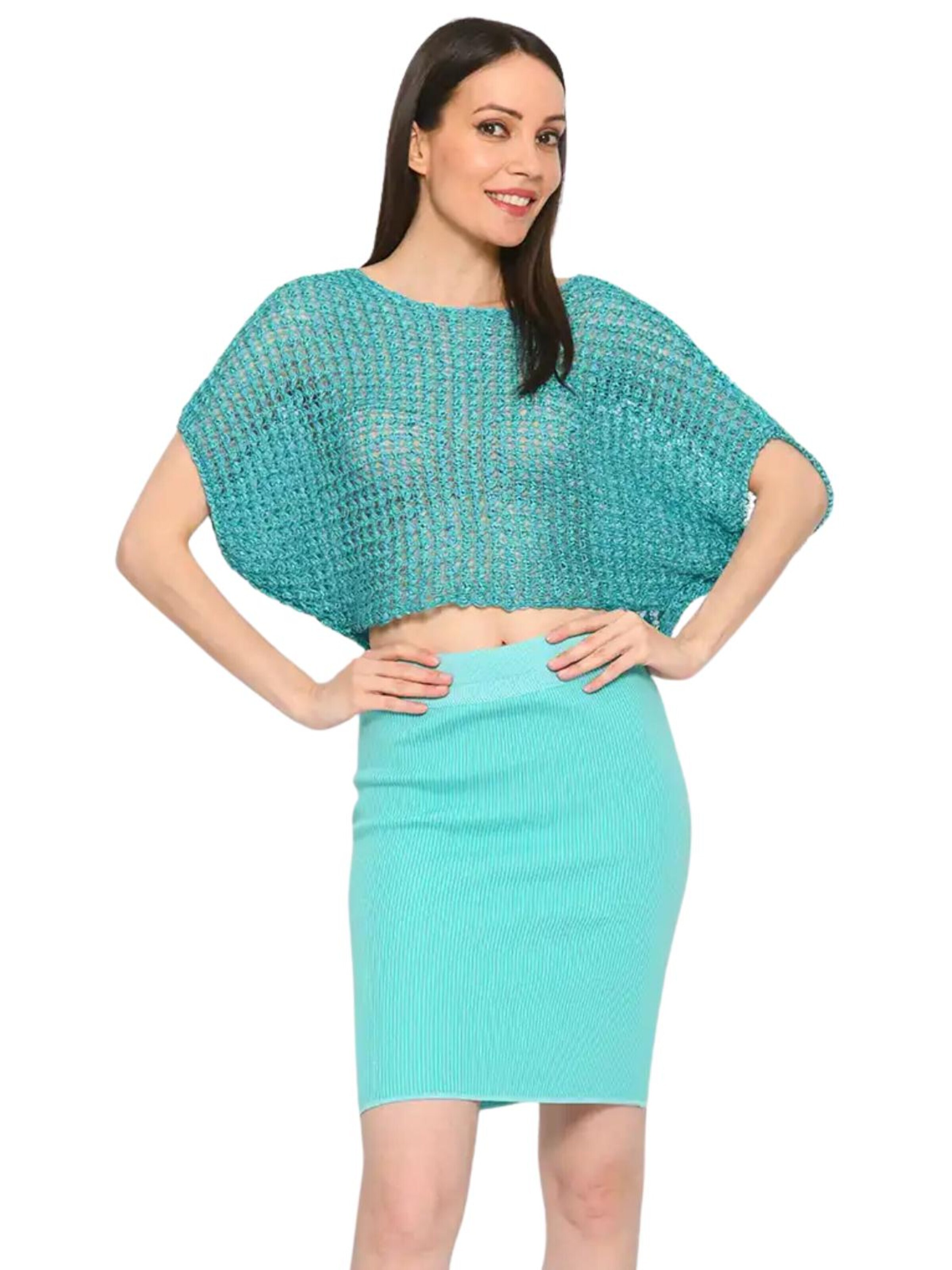 Süel knitwear - Top de punto 'Summer 3D' en azul
