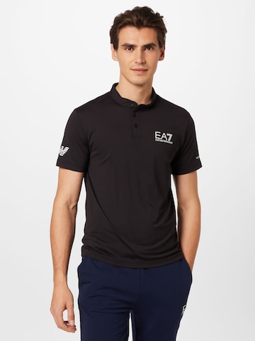 EA7 Emporio Armani Λειτουργικό μπλουζάκι σε μαύρο: μπροστά