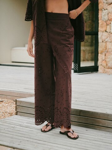 Next Wide leg Broek in Bruin: voorkant