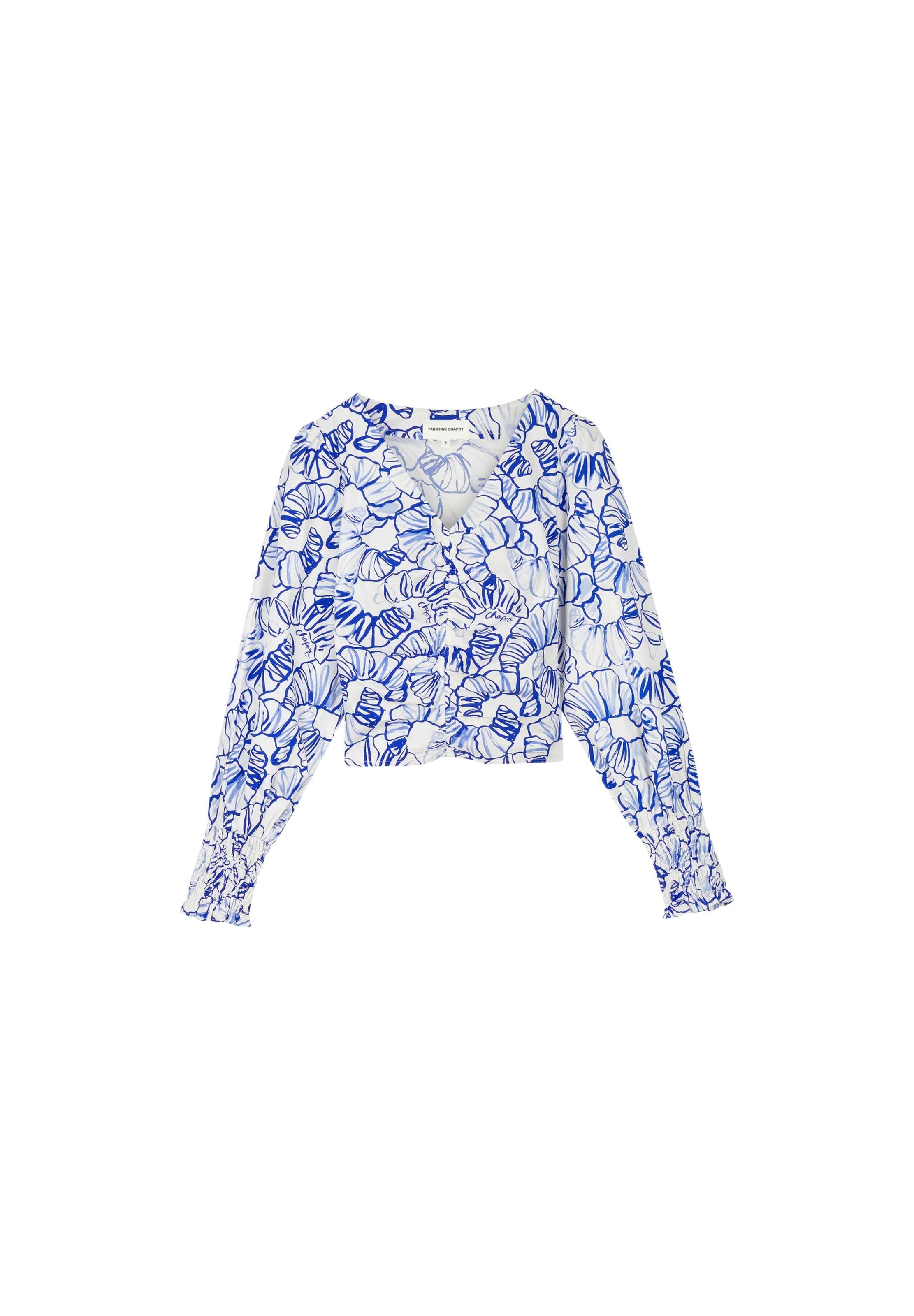 Fabienne Chapot Blouse in Blauw: voorkant