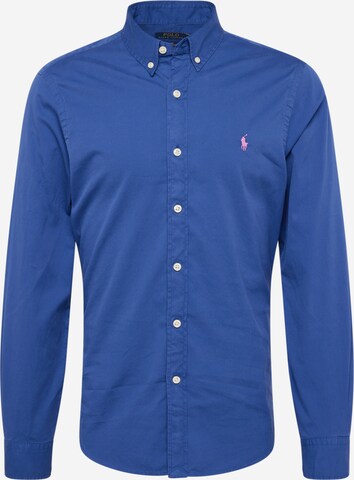 Polo Ralph Lauren Slim Fit Риза в синьо: отпред