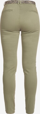 Le Temps Des Cerises Skinny Chino 'DYLI 4' in Groen