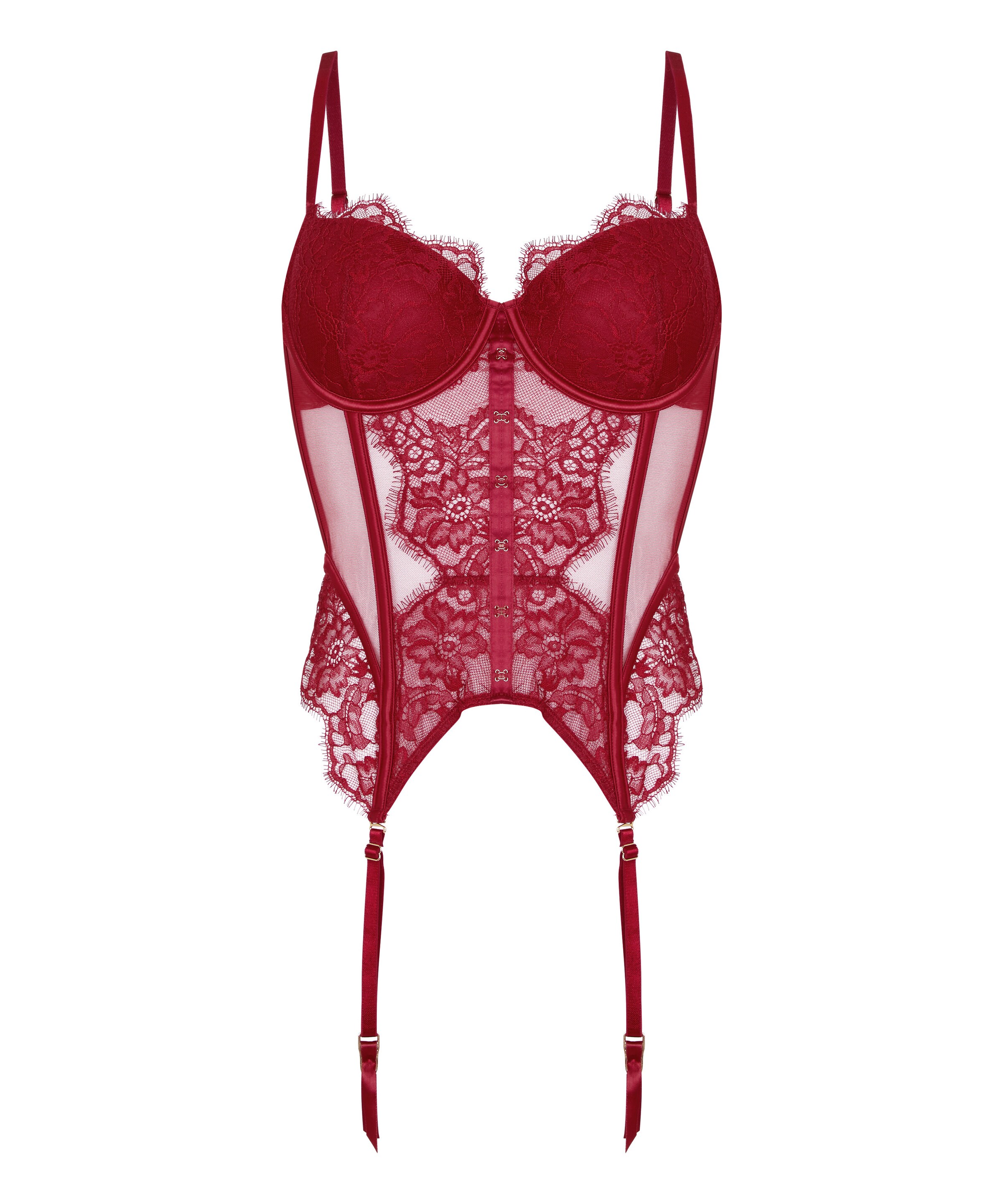 Hunkemöller Corsage 'Cecilia' in Red: front