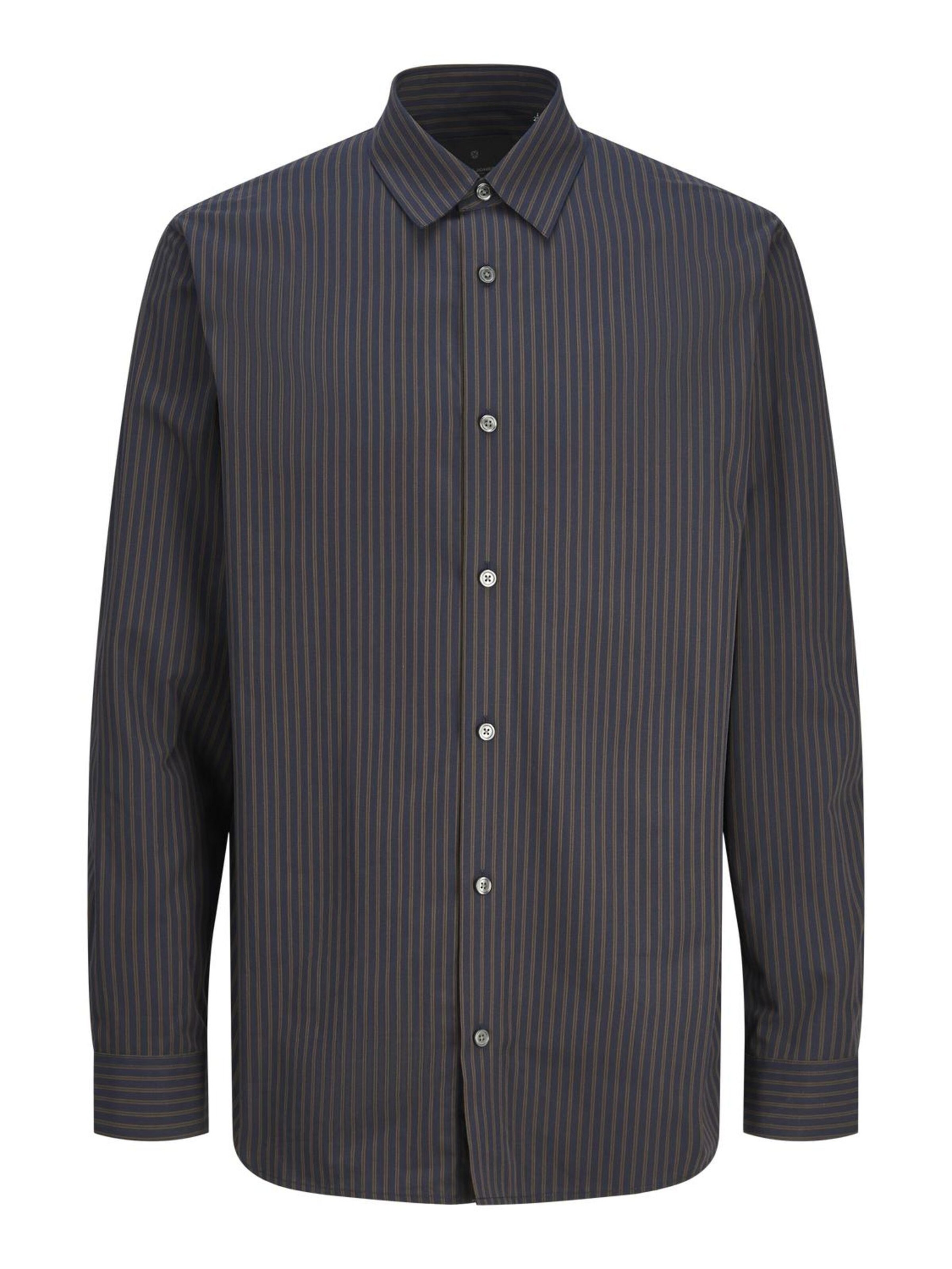 JACK & JONES Button Up Shirt in Blue: front