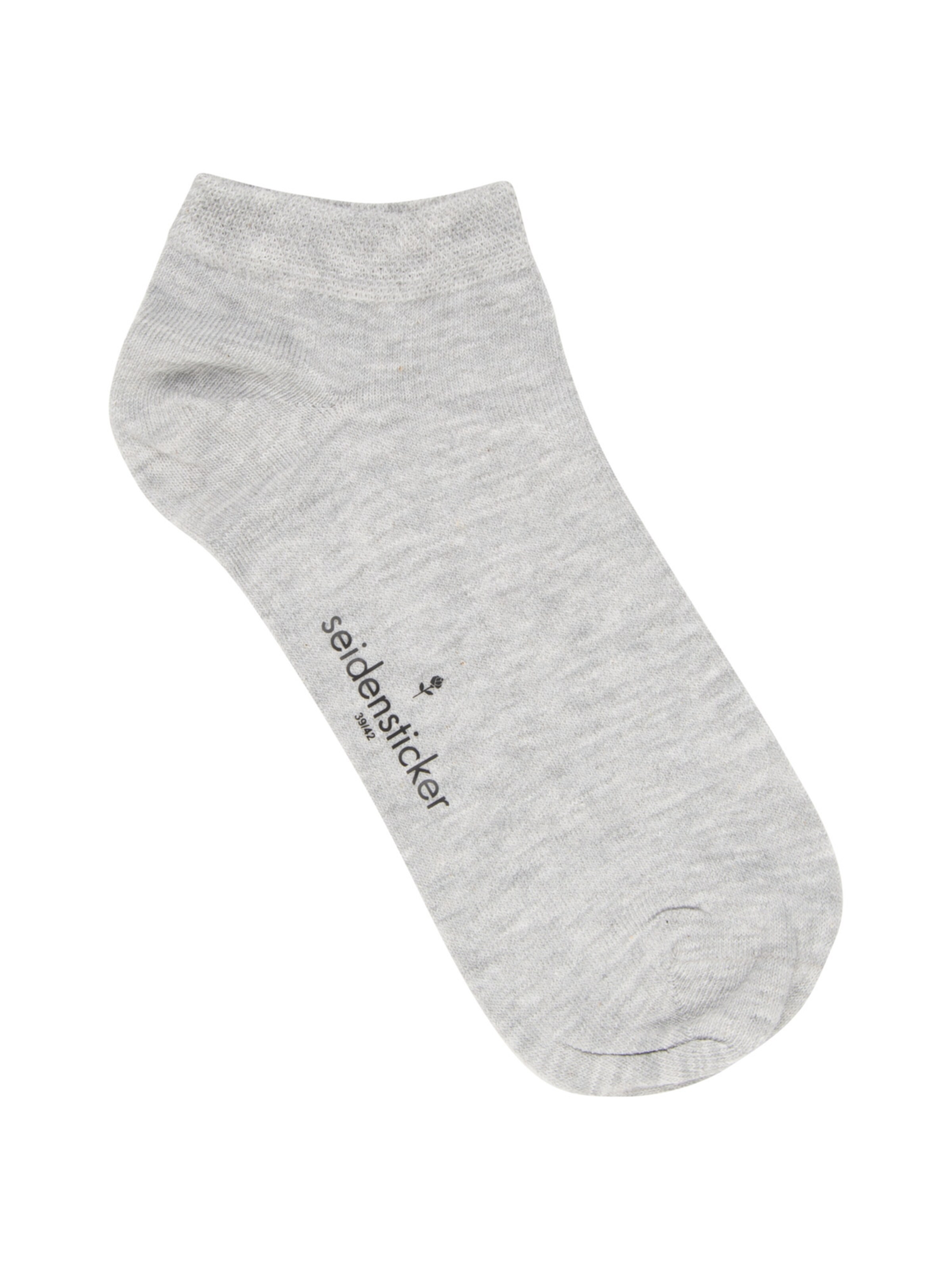Chaussettes 'Schwarze Rose' SEIDENSTICKER en gris