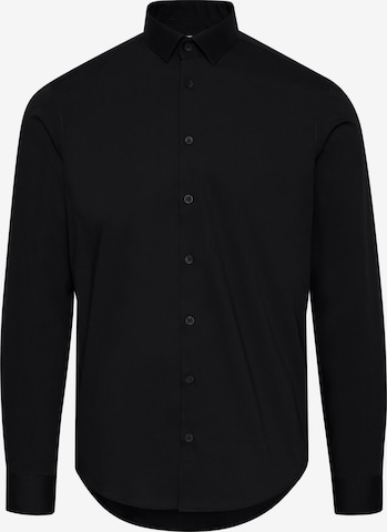 Casual Friday Slim Fit Businesspaita värissä musta: etupuoli