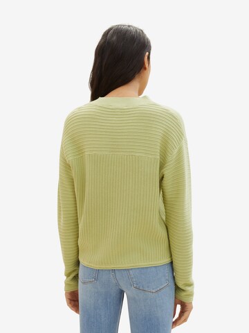 TOM TAILOR DENIM Sweater in Green