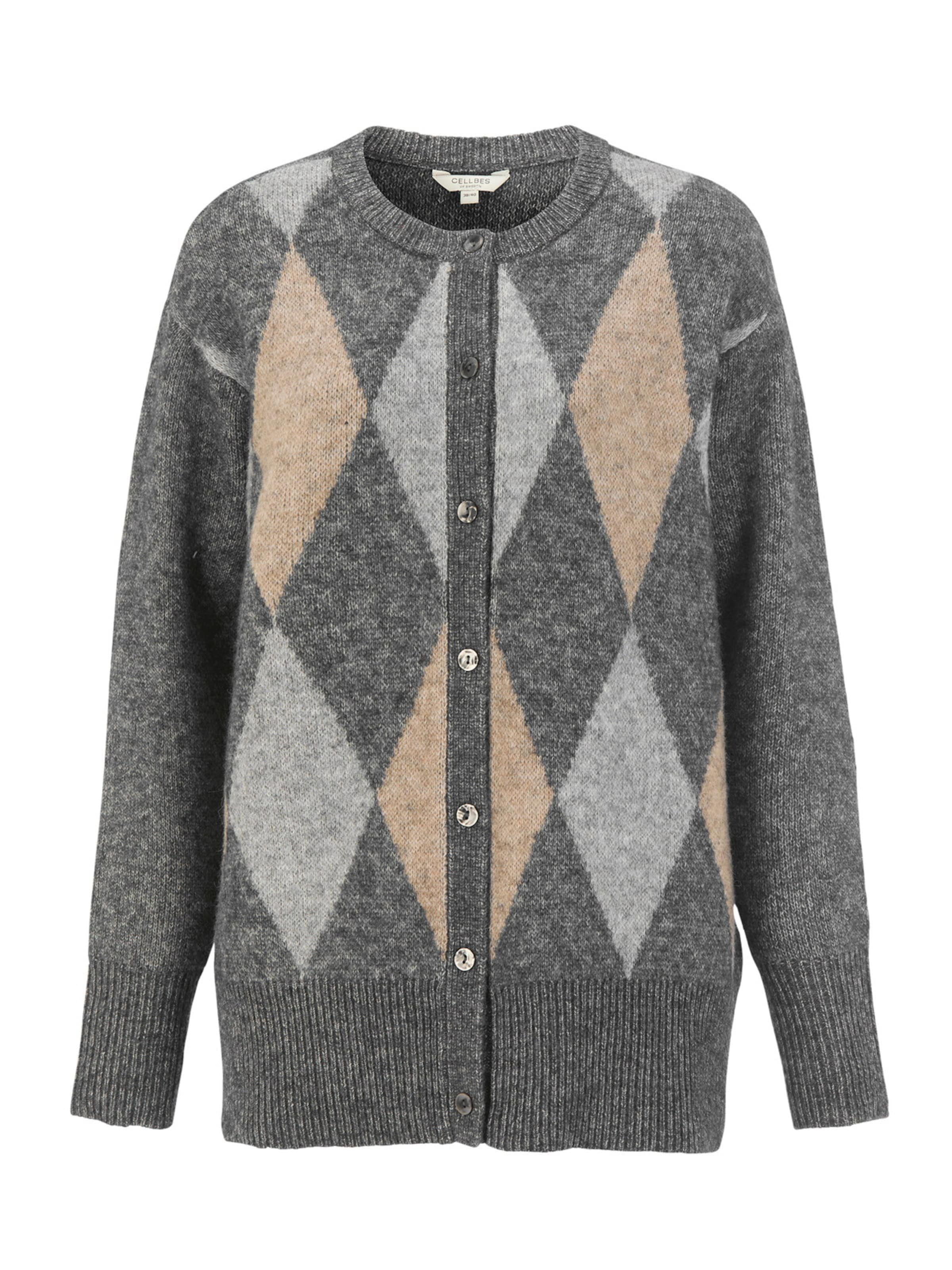 Cellbes of Sweden Strickjacke in Grau: Vorderseite