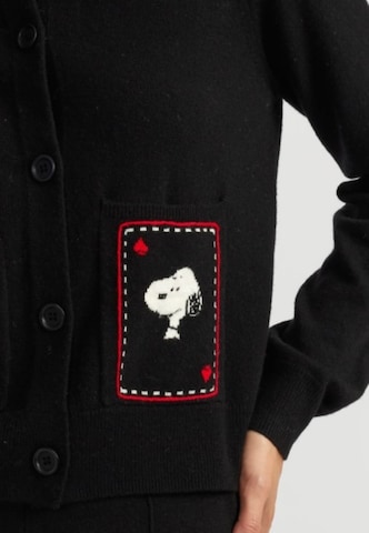 Chinti & Parker Gebreid vest 'Snoopy & Charlie Brown' in Zwart