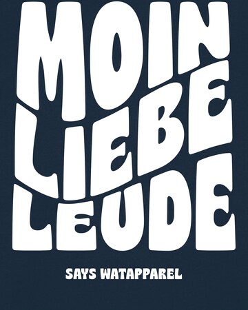 Watapparel Shirt 'Moin liebe Leude' in Blue