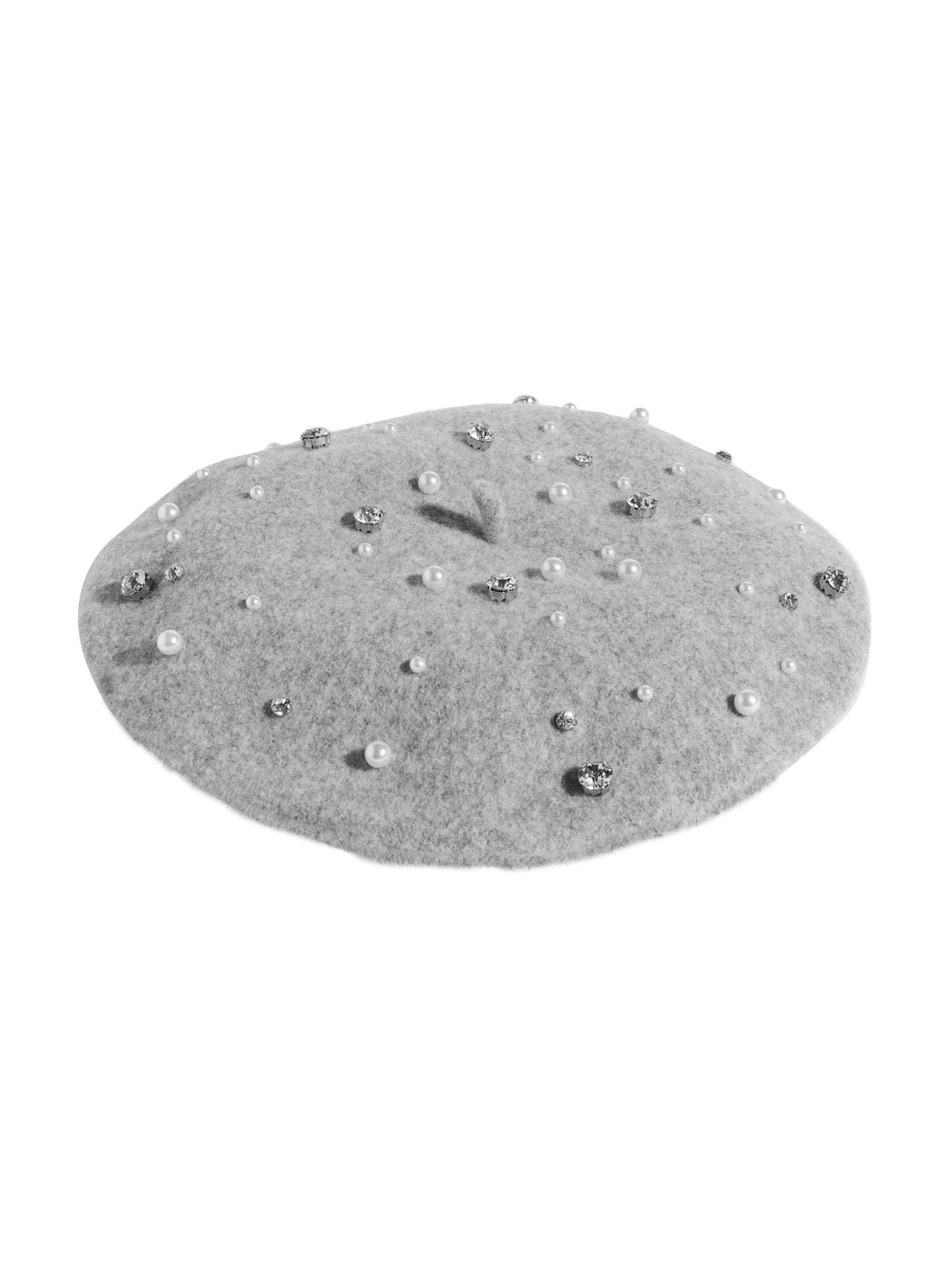 Bonnet love & roses en gris : devant