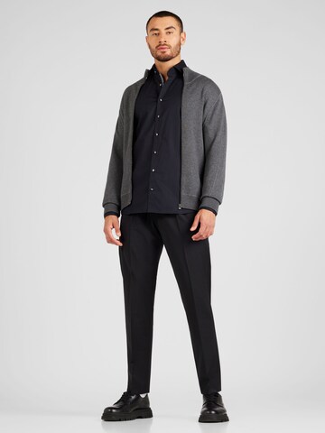 OLYMP Slim fit Zakelijk overhemd 'Level 5' in Zwart