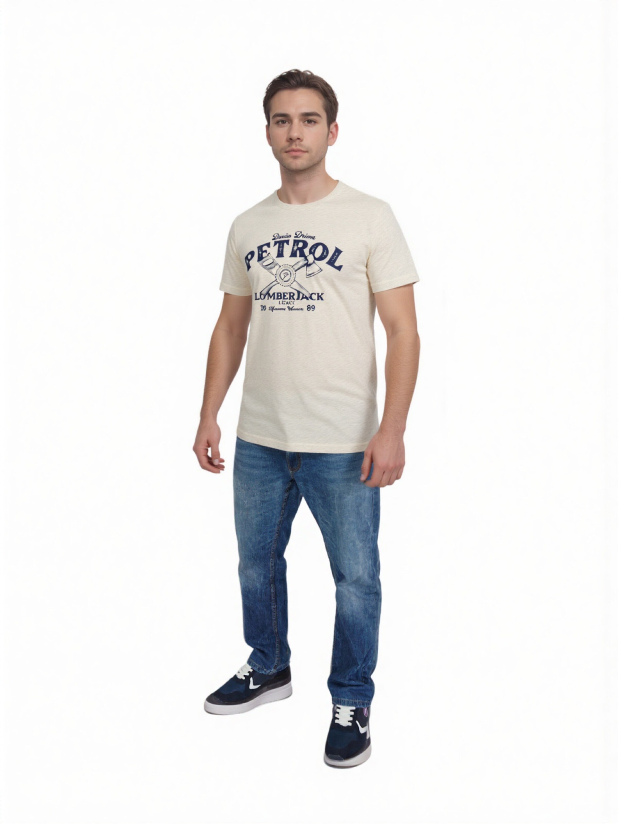 T-Shirt Petrol Industries en blanc