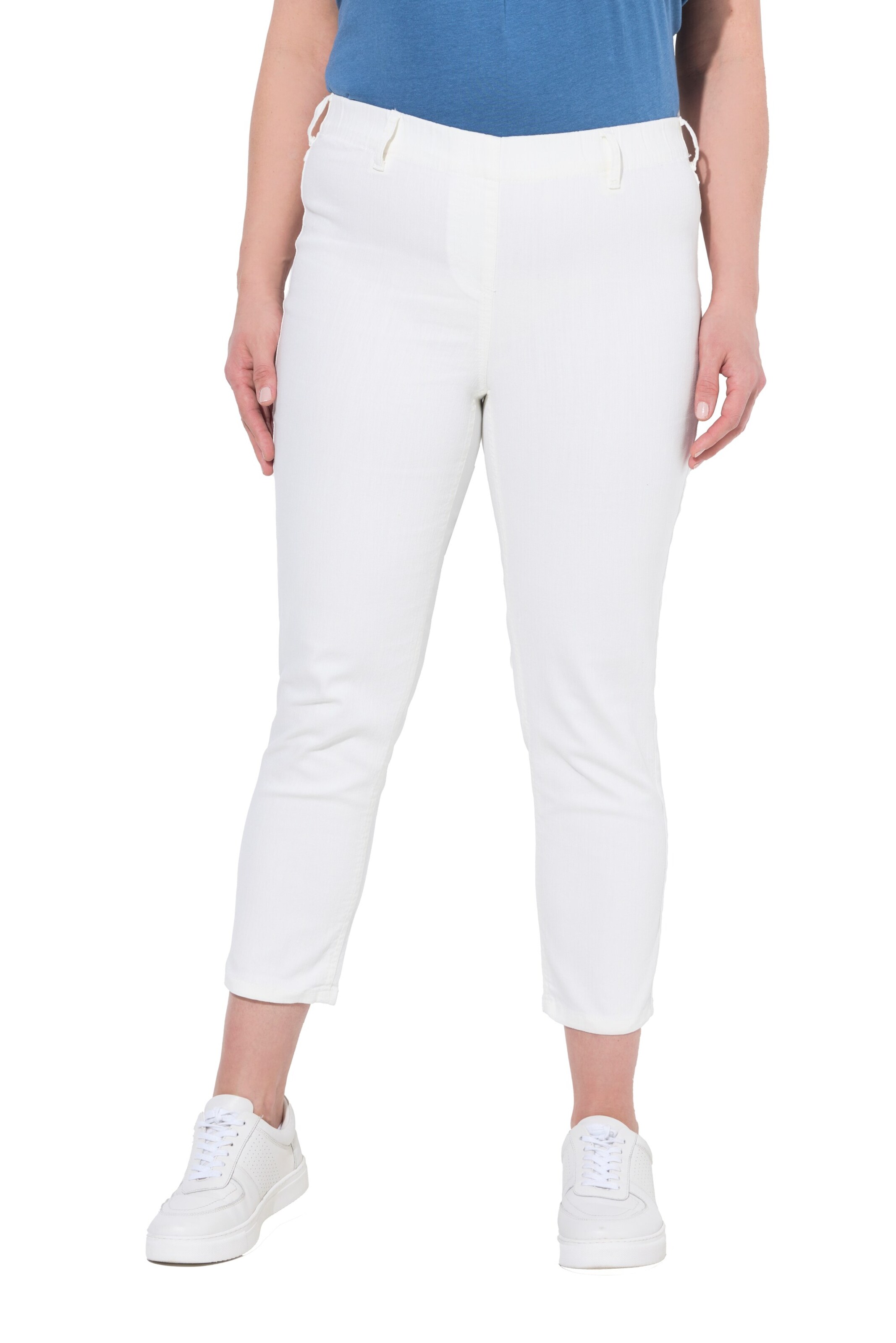 Ulla Popken Slim fit Jeggings in White: front