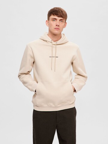 SELECTED HOMME Sweatshirt 'HANKIE' in Beige: predná strana